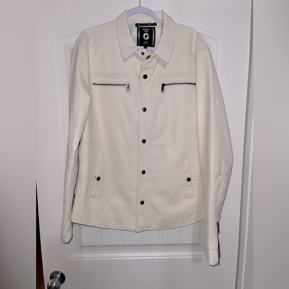 Men’s Large Faux Leather Jacket